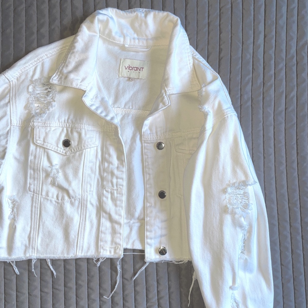 white denim jacket